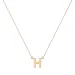 waterproof letter h ketting met hanger in verguld staal - My Letter