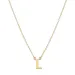 waterproof letter l ketting met hanger in verguld staal - My Letter