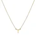 waterproof letter t ketting met hanger in verguld staal - My Letter