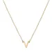 waterproof letter v ketting met hanger in verguld staal - My Letter