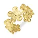 waterproof bloem verstelbaar ring in verguld staal - OCEANA