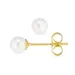 5 mm waterproof witte parel oorsteker in verguld staal - OCEANA