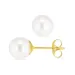 8 mm waterproof witte parel oorsteker in verguld staal - OCEANA