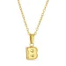 waterproof letter b ketting in verguld staal - OCEANA