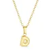waterproof letter d ketting in verguld staal - OCEANA
