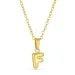 waterproof letter f ketting in verguld staal - OCEANA