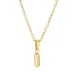 waterproof letter i ketting in verguld staal - OCEANA
