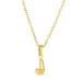 waterproof letter j ketting in verguld staal - OCEANA