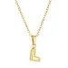 waterproof letter l ketting in verguld staal - OCEANA
