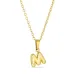 waterproof letter m ketting in verguld staal - OCEANA