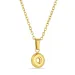 waterproof letter o ketting in verguld staal - OCEANA