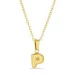 waterproof letter p ketting in verguld staal - OCEANA