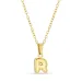 waterproof letter r ketting in verguld staal - OCEANA