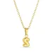 waterproof letter s ketting in verguld staal - OCEANA