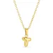 waterproof letter t ketting in verguld staal - OCEANA