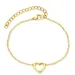 waterproof hart armband in verguld staal - OCEANA