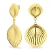 waterproof schelp oorbellen in verguld staal - OCEANA