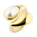 waterproof parel ring in verguld staal - OCEANA