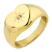 waterproof hart ring in verguld staal - OCEANA