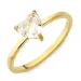 waterproof hart ring in verguld staal - OCEANA