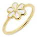 waterproof bloem ring in verguld staal - OCEANA