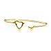 waterproof hart armband in verguld staal - OCEANA