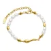 waterproof parel armband in verguld staal - OCEANA