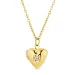 waterproof hart ketting met hanger in verguld staal - OCEANA