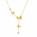 waterproof vlinder Y-ketting in verguld staal - OCEANA