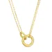 waterproof rond ketting in verguld staal - OCEANA