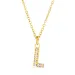 waterproof letter l zirkoon ketting met hanger in verguld staal - OCEANA