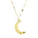 waterproof maan ketting met hanger in verguld staal - OCEANA