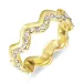 waterproof zirkoon ring in verguld staal - OCEANA