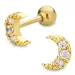 waterproof maan helix piercing in verguld staal - OCEANA