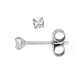 3 mm waterproof zirkoon solitaire oorbel in staal - OCEANA