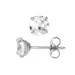 6 mm waterproof solitaire oorbel in staal - OCEANA