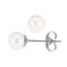 6 mm waterproof witte parel oorsteker in staal - OCEANA