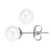 7 mm waterproof witte parel oorsteker in staal - OCEANA