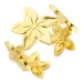 waterproof bloem verstelbaar ring in verguld staal - OCEANA