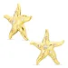 waterproof zeester oorbellen in verguld staal - OCEANA