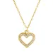 waterproof hart ketting in verguld staal - OCEANA