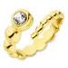 waterproof zirkoon ring in verguld staal - OCEANA