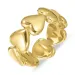 waterproof hart ring in verguld staal - OCEANA