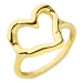 waterproof hart ring in verguld staal - OCEANA