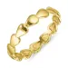 waterproof hart ring in verguld staal - OCEANA