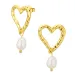 waterproof hart parel oorbellen in verguld staal - OCEANA