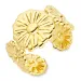 waterproof bloem ring in verguld staal - OCEANA