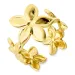 waterproof bloem ring in verguld staal - OCEANA