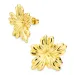 waterproof bloem oorbellen in verguld staal - OCEANA