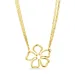 waterproof bloem ketting in verguld staal - OCEANA